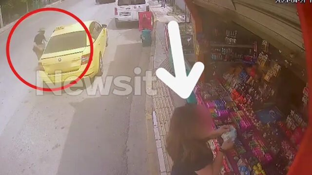 βίντεο από την κλοπή οχήματος στη μεταμορφωση